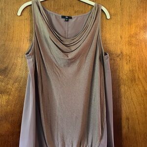 GAP Brown Draped Sleeveless Tank Top